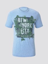 Meliertes T-Shirt mit Print - Männer - blue mocktwist Meliertes T-Shirt mit Print - Männer - blue mocktwist - 7 - TOM TAILOR