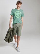 Meliertes T-Shirt mit Print - Männer - green mocktwist Meliertes T-Shirt mit Print - Männer - green mocktwist - 3 - TOM TAILOR