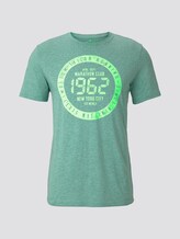 Meliertes T-Shirt mit Print - Männer - green mocktwist Meliertes T-Shirt mit Print - Männer - green mocktwist - 7 - TOM TAILOR