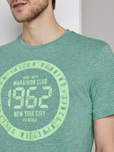 Meliertes T-Shirt mit Print - Männer - green mocktwist Meliertes T-Shirt mit Print - Männer - green mocktwist - 9 - TOM TAILOR