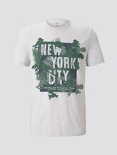 Meliertes T-Shirt mit Print - Männer - grey mocktwist Meliertes T-Shirt mit Print - Männer - grey mocktwist - 7 - TOM TAILOR