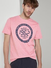 Meliertes T-Shirt mit Print - Männer - wine rose mocktwist Meliertes T-Shirt mit Print - Männer - wine rose mocktwist - 5 - TOM TAILOR