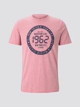 Meliertes T-Shirt mit Print - Männer - wine rose mocktwist Meliertes T-Shirt mit Print - Männer - wine rose mocktwist - 7 - TOM TAILOR
