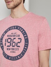 Meliertes T-Shirt mit Print - Männer - wine rose mocktwist Meliertes T-Shirt mit Print - Männer - wine rose mocktwist - 9 - TOM TAILOR