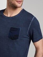Gestreiftes T-Shirt mit abgesetzter Brusttasche - Männer - Black Iris Blue Gestreiftes T-Shirt mit abgesetzter Brusttasche - Männer - Black Iris Blue - 9 - TOM TAILOR