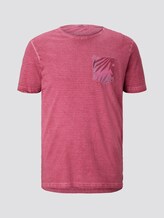 Gestreiftes T-Shirt mit abgesetzter Brusttasche - Männer - wine rose pink Gestreiftes T-Shirt mit abgesetzter Brusttasche - Männer - wine rose pink - 7 - TOM TAILOR