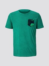 Gestreiftes T-Shirt mit abgesetzter Brusttasche - Männer - rich meadow green Gestreiftes T-Shirt mit abgesetzter Brusttasche - Männer - rich meadow green - 7 - TOM TAILOR