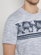 Meliertes T-Shirt mit tropischem Print - Männer - Estate Blue Meliertes T-Shirt mit tropischem Print - Männer - Estate Blue - 9 - TOM TAILOR