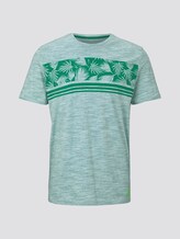 Meliertes T-Shirt mit tropischem Print - Männer - ever green Meliertes T-Shirt mit tropischem Print - Männer - ever green - 7 - TOM TAILOR