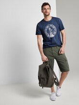 Gestreept T-shirt met NYC Print - Mannen - Black Iris Blue Gestreept T-shirt met NYC Print - Mannen - Black Iris Blue - 3 - TOM TAILOR