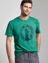 Gestreiftes T-Shirt mit NYC-Print - Männer - rich meadow green Gestreiftes T-Shirt mit NYC-Print - Männer - rich meadow green - 5 - TOM TAILOR