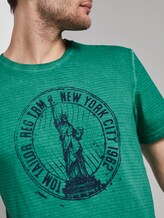 Gestreiftes T-Shirt mit NYC-Print - Männer - rich meadow green Gestreiftes T-Shirt mit NYC-Print - Männer - rich meadow green - 9 - TOM TAILOR