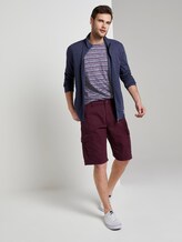 Bunt gestreiftes T-Shirt mit Brusttasche - Männer - wine rose multi fine stripe Bunt gestreiftes T-Shirt mit Brusttasche - Männer - wine rose multi fine stripe - 3 - TOM TAILOR