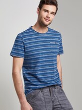 Bunt gestreiftes T-Shirt mit Brusttasche - Männer - blue teal multi fine stripe Bunt gestreiftes T-Shirt mit Brusttasche - Männer - blue teal multi fine stripe - 5 - TOM TAILOR