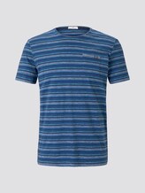 Bunt gestreiftes T-Shirt mit Brusttasche - Männer - blue teal multi fine stripe Bunt gestreiftes T-Shirt mit Brusttasche - Männer - blue teal multi fine stripe - 7 - TOM TAILOR