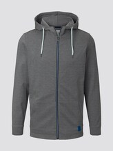 Gemusterte Kapuzenjacke aus Jersey - Männer - grey yarn dye birdseye Gemusterte Kapuzenjacke aus Jersey - Männer - grey yarn dye birdseye - 7 - TOM TAILOR