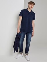Poloshirt mit Logo-Patch - Männer - Black Iris Blue Poloshirt mit Logo-Patch - Männer - Black Iris Blue - 3 - TOM TAILOR