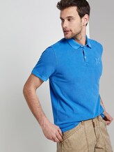 Poloshirt mit Logo-Patch - Männer - Electric Teal Blue Poloshirt mit Logo-Patch - Männer - Electric Teal Blue - 5 - TOM TAILOR