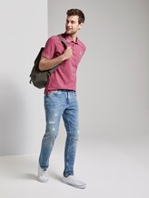Poloshirt mit Logo-Patch - Männer - wine rose pink Poloshirt mit Logo-Patch - Männer - wine rose pink - 3 - TOM TAILOR