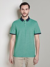 Poloshirt mit Allover-Print - Männer - green triangle design Poloshirt mit Allover-Print - Männer - green triangle design - 1 - TOM TAILOR