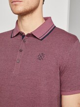 Strukturiertes Poloshirt mit Kontrastelementen - Männer - wine rose birdseye melange Strukturiertes Poloshirt mit Kontrastelementen - Männer - wine rose birdseye melange - 9 - TOM TAILOR