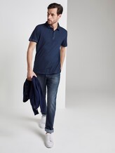 Gestreiftes Poloshirt mit kleiner Stickerei - Männer - Black Iris Blue Gestreiftes Poloshirt mit kleiner Stickerei - Männer - Black Iris Blue - 3 - TOM TAILOR