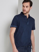 Gestreiftes Poloshirt mit kleiner Stickerei - Männer - Black Iris Blue Gestreiftes Poloshirt mit kleiner Stickerei - Männer - Black Iris Blue - 5 - TOM TAILOR