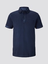 Gestreiftes Poloshirt mit kleiner Stickerei - Männer - Black Iris Blue Gestreiftes Poloshirt mit kleiner Stickerei - Männer - Black Iris Blue - 7 - TOM TAILOR