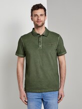 Gestreiftes Poloshirt mit kleiner Stickerei - Männer - Olive Night Green Gestreiftes Poloshirt mit kleiner Stickerei - Männer - Olive Night Green - 1 - TOM TAILOR
