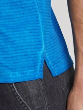 Gestreiftes Poloshirt mit kleiner Stickerei - Männer - Electric Teal Blue Gestreiftes Poloshirt mit kleiner Stickerei - Männer - Electric Teal Blue - 10 - TOM TAILOR