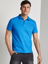 Gestreiftes Poloshirt mit kleiner Stickerei - Männer - Electric Teal Blue Gestreiftes Poloshirt mit kleiner Stickerei - Männer - Electric Teal Blue - 5 - TOM TAILOR