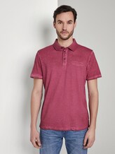Gestreiftes Poloshirt mit kleiner Stickerei - Männer - wine rose pink Gestreiftes Poloshirt mit kleiner Stickerei - Männer - wine rose pink - 1 - TOM TAILOR
