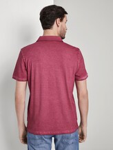 Gestreiftes Poloshirt mit kleiner Stickerei - Männer - wine rose pink Gestreiftes Poloshirt mit kleiner Stickerei - Männer - wine rose pink - 2 - TOM TAILOR