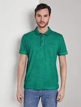 Gestreiftes Poloshirt mit kleiner Stickerei - Männer - rich meadow green Gestreiftes Poloshirt mit kleiner Stickerei - Männer - rich meadow green - 1 - TOM TAILOR