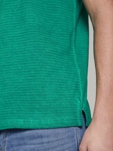 Gestreiftes Poloshirt mit kleiner Stickerei - Männer - rich meadow green Gestreiftes Poloshirt mit kleiner Stickerei - Männer - rich meadow green - 9 - TOM TAILOR