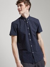 Gepunktetes kurzärmliges Hemd - Männer - navy triangle mix print Gepunktetes kurzärmliges Hemd - Männer - navy triangle mix print - 5 - TOM TAILOR Denim