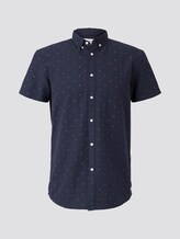 Gepunktetes kurzärmliges Hemd - Männer - navy triangle mix print Gepunktetes kurzärmliges Hemd - Männer - navy triangle mix print - 7 - TOM TAILOR Denim