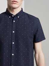 Gepunktetes kurzärmliges Hemd - Männer - navy triangle mix print Gepunktetes kurzärmliges Hemd - Männer - navy triangle mix print - 9 - TOM TAILOR Denim