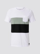 Gestreept T-shirt in een materiaalmix - Mannen - White Gestreept T-shirt in een materiaalmix - Mannen - White - 7 - TOM TAILOR Denim