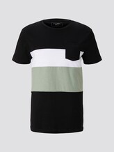 Gestreiftes T-Shirt im Material-Mix - Männer - Black Gestreiftes T-Shirt im Material-Mix - Männer - Black - 7 - TOM TAILOR Denim