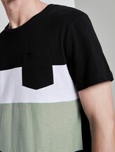 Gestreiftes T-Shirt im Material-Mix - Männer - Black Gestreiftes T-Shirt im Material-Mix - Männer - Black - 9 - TOM TAILOR Denim