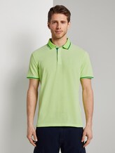 Zweifarbiges Poloshirt mit Kontrastblende - Männer - neon green two tone Zweifarbiges Poloshirt mit Kontrastblende - Männer - neon green two tone - 1 - TOM TAILOR