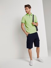Zweifarbiges Poloshirt mit Kontrastblende - Männer - neon green two tone Zweifarbiges Poloshirt mit Kontrastblende - Männer - neon green two tone - 3 - TOM TAILOR