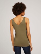 Basic Top aus Lyocell - Frauen - Military Olive Green Basic Top aus Lyocell - Frauen - Military Olive Green - 2 - Mine to five