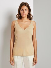Basic Top aus Lyocell - Frauen - coarse sand Basic Top aus Lyocell - Frauen - coarse sand - 1 - Mine to five