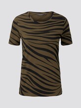 T-Shirt im Zebra-Muster - Frauen - olive zebra design T-Shirt im Zebra-Muster - Frauen - olive zebra design - 7 - Mine to five