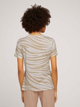 T-shirt in a zebra pattern - Women - ecru zebra design T-shirt in a zebra pattern - Women - ecru zebra design - 2 - Mine to five