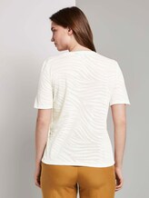 T-Shirt im blassem Zebra-Muster - Frauen - ecru burnout zebra design T-Shirt im blassem Zebra-Muster - Frauen - ecru burnout zebra design - 2 - Mine to five