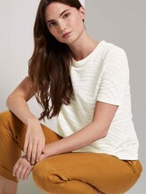 T-Shirt im blassem Zebra-Muster - Frauen - ecru burnout zebra design T-Shirt im blassem Zebra-Muster - Frauen - ecru burnout zebra design - 5 - Mine to five