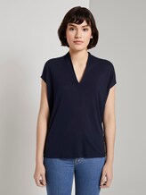 Feminines T-Shirt aus Lyocell - Frauen - Sky Captain Blue Feminines T-Shirt aus Lyocell - Frauen - Sky Captain Blue - 1 - Mine to five
